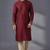 Maroon dupion silk embroidered kurta set