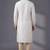 White dupion silk embroidered kurta set
