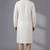 White dupion silk embroidered kurta set