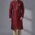 Maroon dupion silk embroidered kurta set