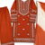 Orange cotton embroidery thread work kurta Pant and Dupatta 3pc set