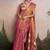 Pink silk blend silk blend party wear saree