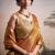 Orange silk blend silk blend party wear saree