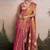 Pink silk blend silk blend party wear saree