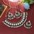 Maroon color kundan necklace set