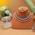 Rani color kundan necklace set