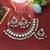 Rani color kundan necklace set