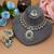 Rani & green color kundan necklace set