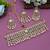 Light pink color choker kundan necklace set