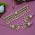 Magenta color choker kundan necklace set