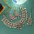 Pista green & pink color kundan necklace set
