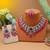 Rani color kundan necklace set