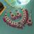 Rani color kundan necklace set