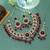 Maroon color kundan necklace set