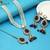 Maroon color kundan necklace set