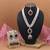 Maroon color kundan necklace set