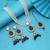 Blue color kundan necklace set