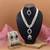 Blue color kundan necklace set
