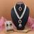Wine color kundan necklace set