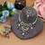 Rani & green color kundan necklace set