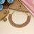Gold color matte gold necklace set