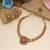 Gold color matte gold necklace set