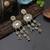 Pista green color kundan earrings