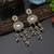 Purple color kundan earrings