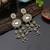 Lavendar color kundan earrings