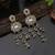 Black color kundan earrings