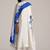 Marshmellow and cobalt blue kurta set