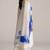 Marshmellow and cobalt blue kurta set