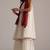 Ivory and maroon pure chanderi kurta set