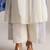 Marshmellow and cobalt blue kurta set