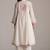 Ivory and maroon pure chanderi kurta set