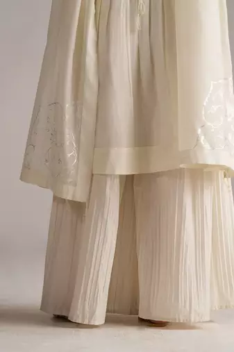 Ivory pure chanderi kurta set