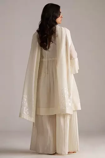 Ivory pure chanderi kurta set