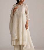 Ivory pure chanderi kurta set
