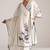 Ivory and navy blue pure chanderi kurta set