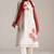 Ivory and maroon pure chanderi kurta set
