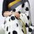 Gold color all over big polka dot printed work japan satin saree with unstitched blouse