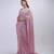 Light Pink Color  Sequins Work Silk Saree