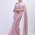Light Pink Color  Sequins Work Silk Saree