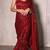 Maroon Color  Sequins Work Silk Saree