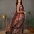 Brown Rangoli Silk Embroidery Double Shade Saree with Unstitched Blouse Piece