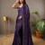 Purple Rangoli Silk Embroidery Double Shade Saree with Unstitched Blouse Piece