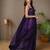 Purple Rangoli Silk Embroidery Double Shade Saree with Unstitched Blouse Piece