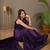 Purple Rangoli Silk Embroidery Double Shade Saree with Unstitched Blouse Piece
