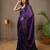 Purple Rangoli Silk Embroidery Double Shade Saree with Unstitched Blouse Piece