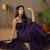 Purple Rangoli Silk Embroidery Double Shade Saree with Unstitched Blouse Piece